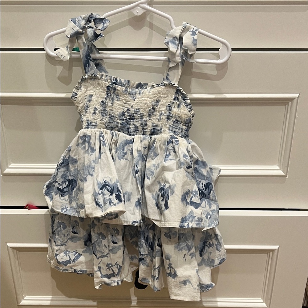 Rachel parcell size 2 girl Floral Blue and White Kids Dress